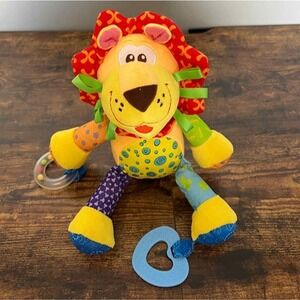 NUBY Lion Baby Rattle & Crinkle Plush